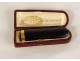 Amber cigarette holder, 18 carat solid gold, eagle head, case, late 19th century