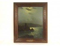 HSP chiaroscuro Vincent Ambrosini night landscape seaside Corsica 20th century