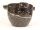 Apothecary&#39;s mortar with ears, black veined marble, 19th century