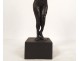 Bronze sculpture of a naked woman with a bow, Archer Paul Guiramand, Paris School, 20th century