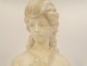 Cipriani alabaster bust sculpture young elegant woman Art Nouveau 19th century