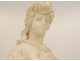 Cipriani alabaster bust sculpture young elegant woman Art Nouveau 19th century