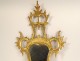 Italian mirror, carved gilded wood, shells, foliage, late 19th century