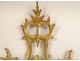 Italian mirror, carved gilded wood, shells, foliage, late 19th century