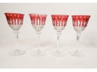 4 verres à vin Rhin Roemers cristal Saint-Louis couleur modèle Tommy XXème