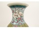 Pair of Chinese porcelain baluster vases with birds and flowers, double circle, 19th century