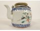 Chinese porcelain teapot mandarin servant characters Tongzhi 19th century