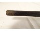 Antique cane, leather washer barrel, mother-of-pearl horn knob, 19th century