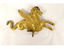 Miniature hook photo frame gilded brass Pegasus seahorse 19th century