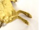 Miniature hook photo frame gilded brass Pegasus seahorse 19th century