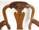 English Chippendale child&#39;s armchair in carved walnut with claw shells, 19th century