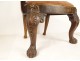 English Chippendale child&#39;s armchair in carved walnut with claw shells, 19th century