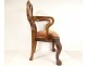 English Chippendale child&#39;s armchair in carved walnut with claw shells, 19th century