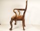 English Chippendale child&#39;s armchair in carved walnut with claw shells, 19th century