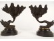 Pair of Gothic bronze dragons Viollet-le-Duc Napoleon III 19th century pocket emptiers