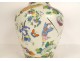 Bayeux porcelain baluster vase Chinese characters dragons butterflies 19th century