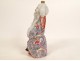 Bayeux porcelain bottle with seated Chinese mandarin character Langlois 19th century