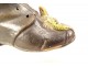 Small sculpture shoe frog lizard terracotta 19th century