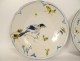 Pair of earthenware plates Large Birds Staircase Crystal Dammouse Laurin 19th