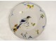 Pair of earthenware plates Large Birds Staircase Crystal Dammouse Laurin 19th