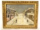 HSP naive painting Meynardie landscape snowy village street characters 20th century