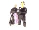 Couple of earthenware characters HB Quimper Breton wedding Breton 20th century