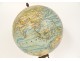 Terrestrial globe world map Geographer J. Forest 17-19 rue Buci Paris XXème