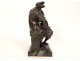 Bronze sculpture Laurent Medici after Michelangelo tomb Florence 19th century