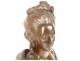 Bust of Queen Marie-Antoinette, bronze medallion Louis XVI after Lecomte, 19th century