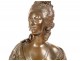 Bust of Queen Marie-Antoinette, bronze medallion Louis XVI after Lecomte, 19th century