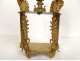 Empire portico clock gilded bronze palmettes swans fountain vases 19th century