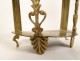 Empire portico clock gilded bronze palmettes swans fountain vases 19th century