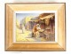 HST orientalist painting Louis Cadierra Café Moorish Maghreb village Tunisia