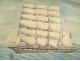 HST ex-voto painting marine boat ship four-masted Popular Art 19th century