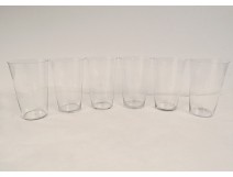 6 Baccarat crystal cocktail orangeade glasses France 20th century