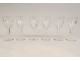 8 Saint-Louis cut crystal champagne flutes, Bristol model, 20th century