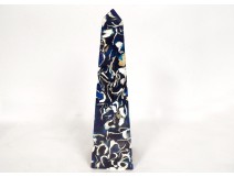 Decorative obelisk in blue resin, 20th century