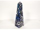 Decorative obelisk in blue resin, 20th century