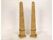 Decorative obelisk in blue resin, 20th century