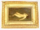 HSP painting nude woman lying down Albert Mayer Art Nouveau gilded frame 19th century