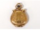 14K solid gold lyre pocket watch Perret &amp; Fils Geneva Switzerland 19th century