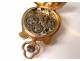 14K solid gold lyre pocket watch Perret &amp; Fils Geneva Switzerland 19th century