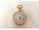 18 carat solid gold neck watch flowers PB 21.42gr Napoleon III 19th century