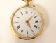 18 carat solid gold neck watch flowers PB 21.42gr Napoleon III 19th century