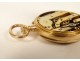 18 carat solid gold neck watch flowers PB 21.42gr Napoleon III 19th century