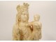 Ivory sculpture Virgin and Child Jesus crowned Parisian Ossant Paris 19th century