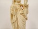 Ivory sculpture Virgin and Child Jesus crowned Parisian Ossant Paris 19th century