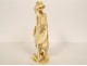 Okimono ivory carved man toad snake stick Japan Meiji 19th century