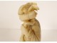 Okimono ivory carved man toad snake stick Japan Meiji 19th century