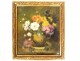 HSP painting A. Delvigne still life bouquet of flowers gilded frame 19th century